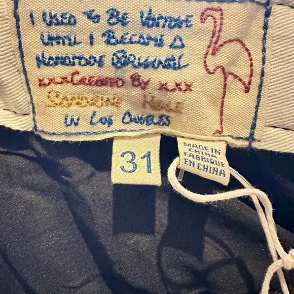 Sandrine Rose Worker Patchwork Pants Fully Lined Oversized Women's Size 31 NWT - Picture 3 of 15